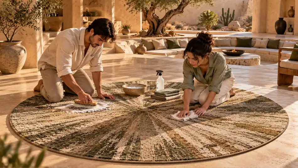 Synthetic Rug Cleaning for Stain Removal