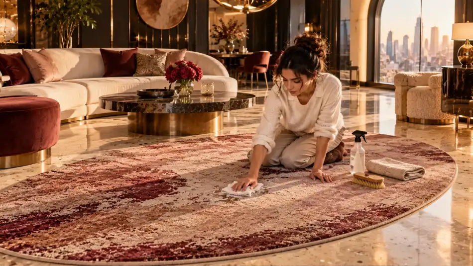 Clean a Synthetic Rug at Home by Hand