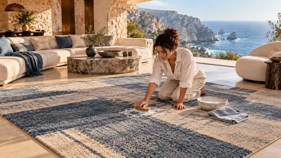 Clean a Synthetic Rug at Home by Hand