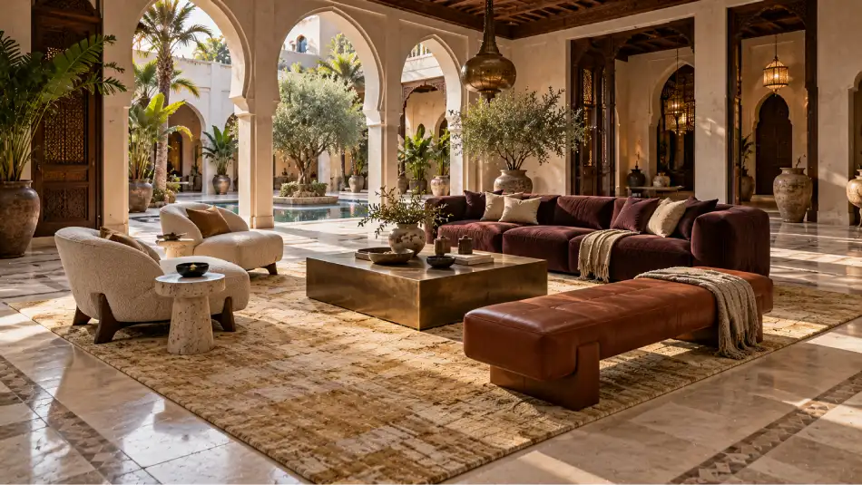 how to place a rug in a living room